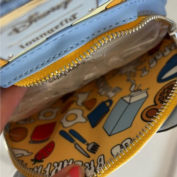 Loungefly Disney Breakfast Waffle Mickey scented blue mini backpack bag purse - Picture 7 of 9